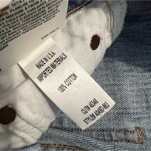 AGOLDE Women’s Jamie Hi-Rise Classic Jean Blue Distressed Ripped Knee Sz 24 - Picture 9 of 9